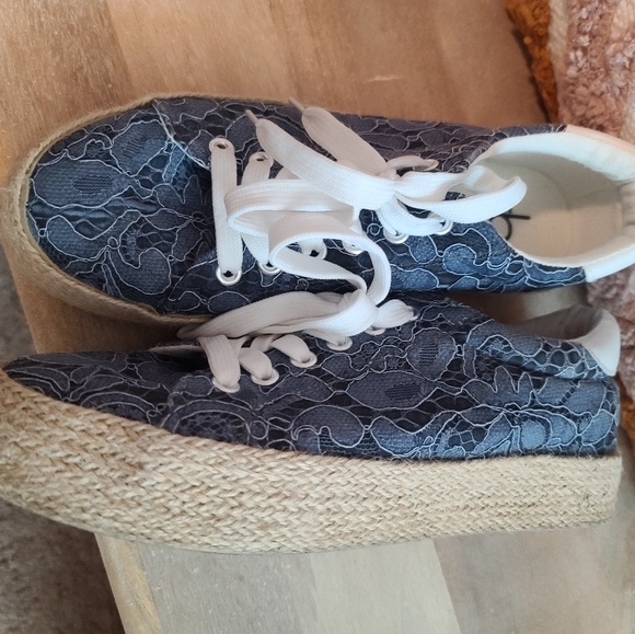 Women's blue espadrille - Picture 3 of 6